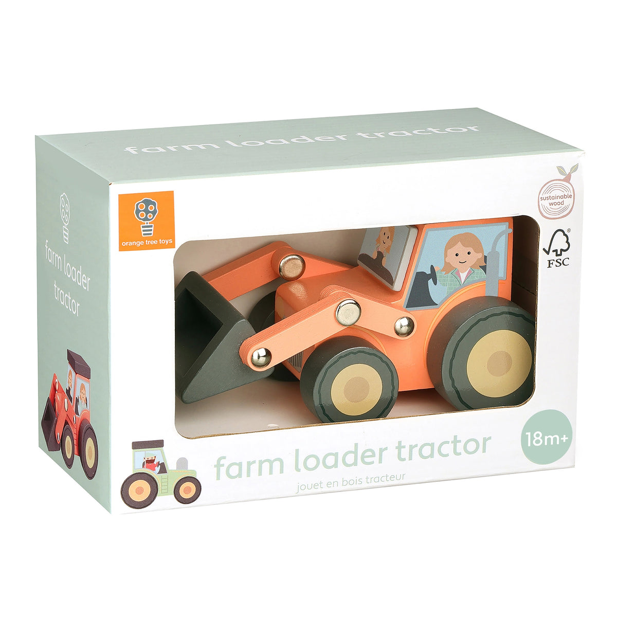 Farmyard Wooden Loader Tractor